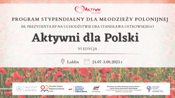 Program stypendialny „Aktywni dla Polski”
